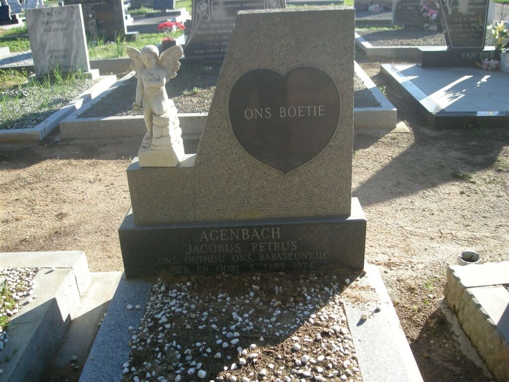 AGENBACH Jacobus Petrus 1974-1974