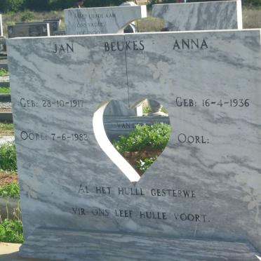 BEUKES Jan 1917-1982 &amp; Anna 1936-