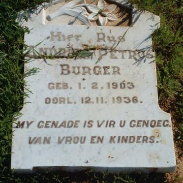 BURGER Andries Petrus 1903-1936