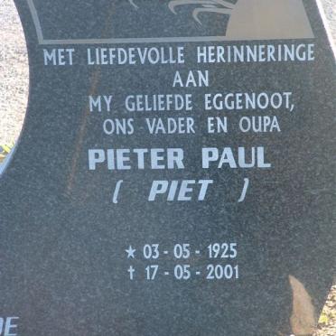 BRINK Pieter Paul 1925-2001 &amp; Gerharda Johanna Maria 1928-_2