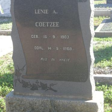COETZEE Lenie A. 1903-1968