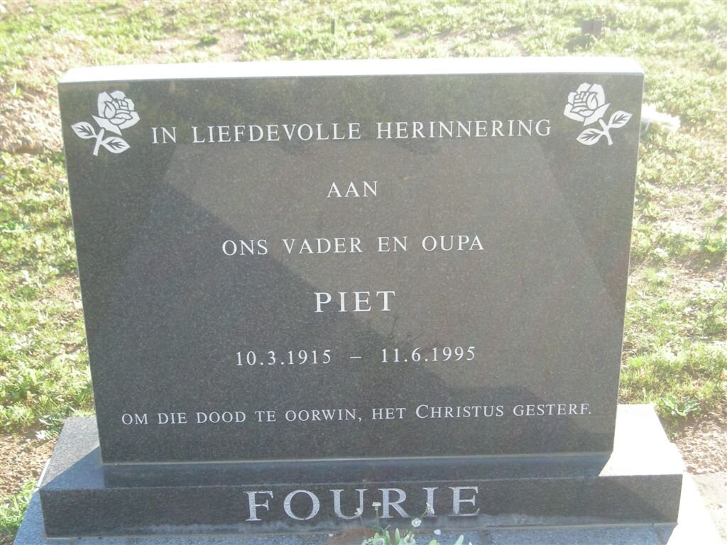 FOURIE Piet 1915-1995