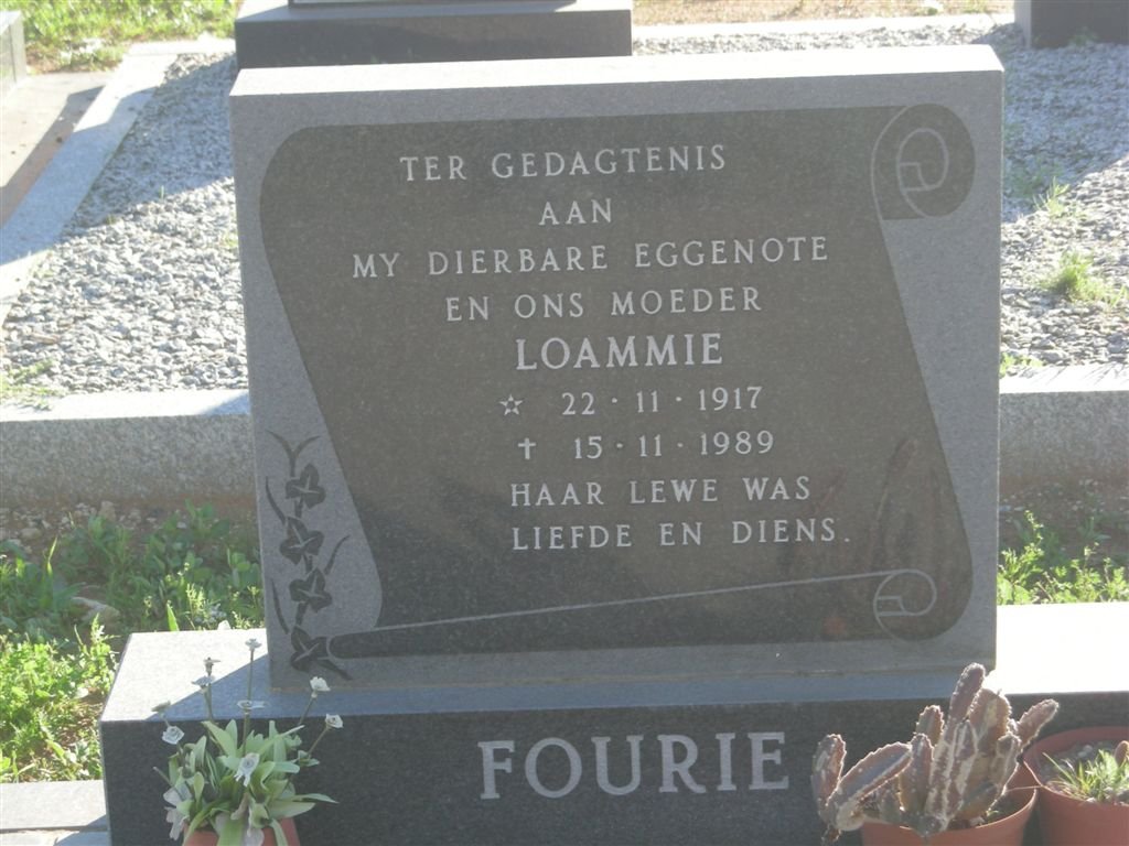 FOURIE Loammie 1917-1989