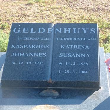 GELDENHUYS Kasparhus Johannes 1931- &amp; Katrina Susanna 1938-2004