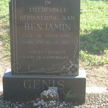 GENIS Benjamin 1881-1967