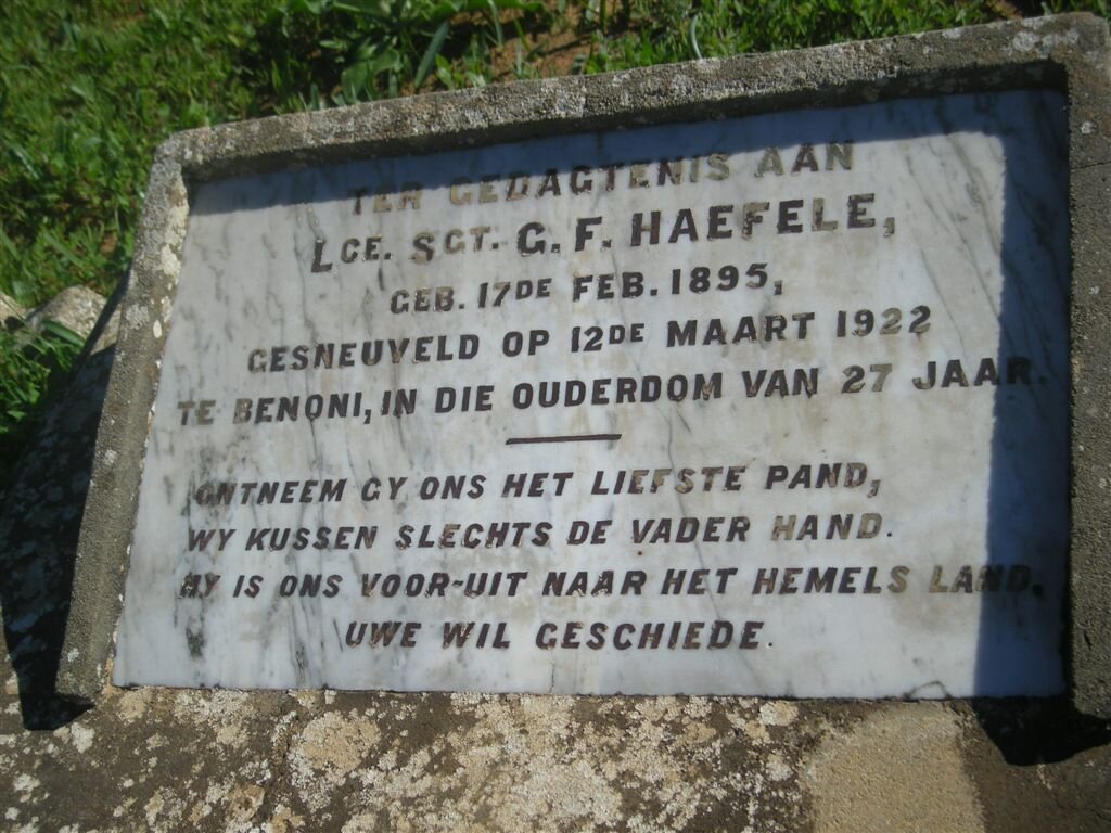 HAEFELE G.F. 1895-1922