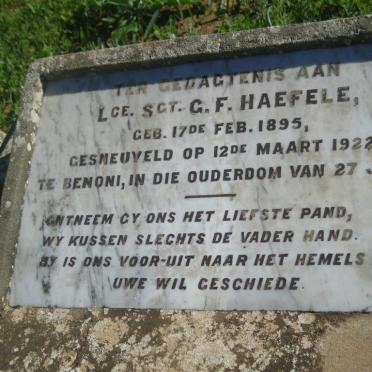 HAEFELE G.F. 1895-1922