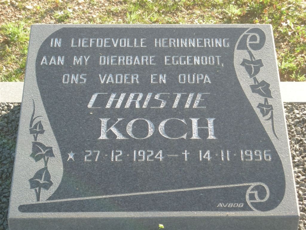 KOCH Christie 1924-1996