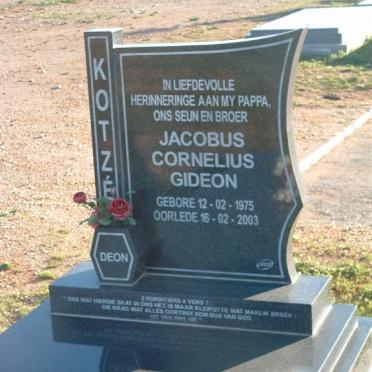 KOTZE Jacobus Cornelius Gideon 1975-2003