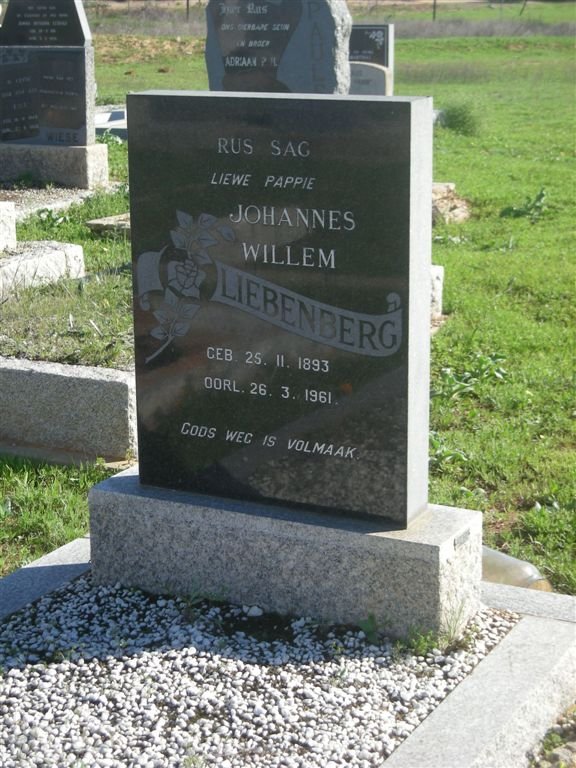 LIEBENBERG Johannes Willem 1893-1961