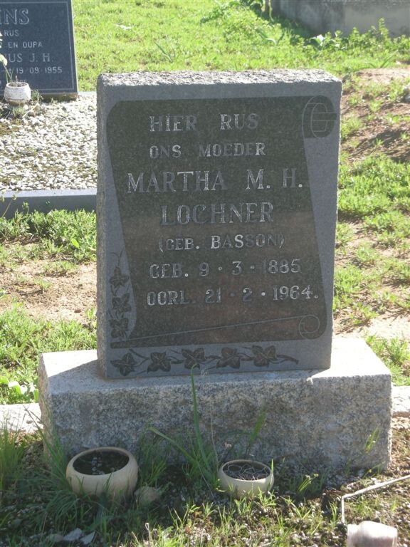 LOCHER Martha M.H. nee BASSON 1885-1964