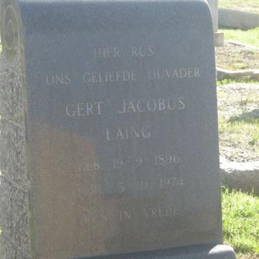 LAING Gert Jacobus 1896-1974