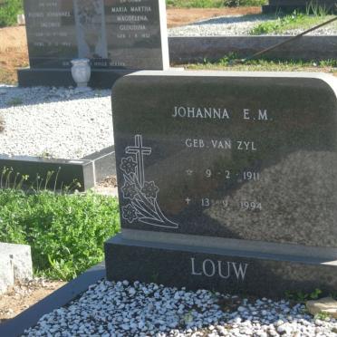 LOUW Johanna E.M. nee VAN ZYL 1911-1994