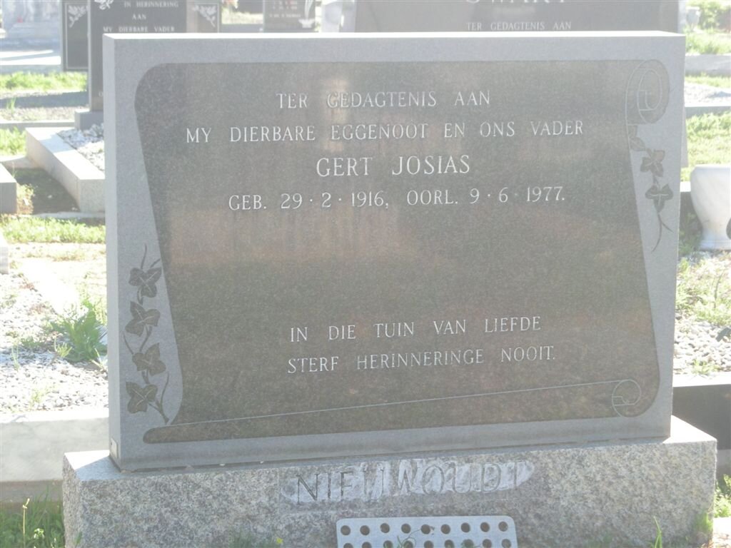 NIEUWOUDT Gert Josias 1916-1977