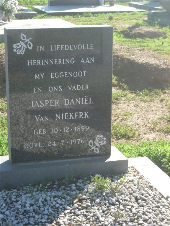 NIEKERK Jasper Daniel, van 1899-1976