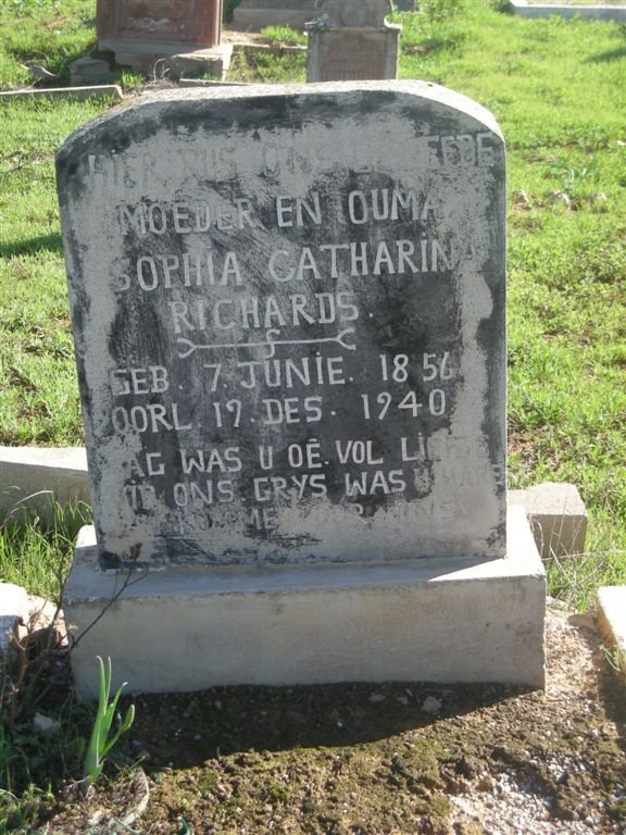 RICHARDS Sophia Catharina 1856-1940