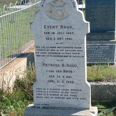 ROOD Evert 1847-1921 &amp; Petrusa B. VAN RHYN 1861-1946