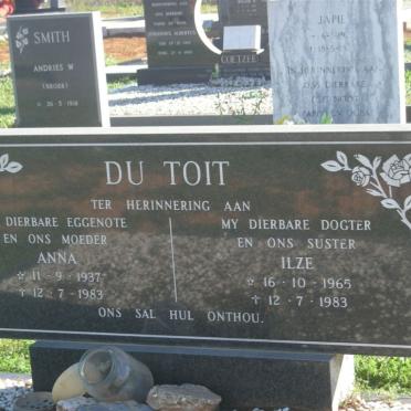 TOIT Anna, du 1937-1983, DU TOIT Ilze 1965-1983