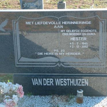 WESTHUIZEN Hester, van der 1945-2002