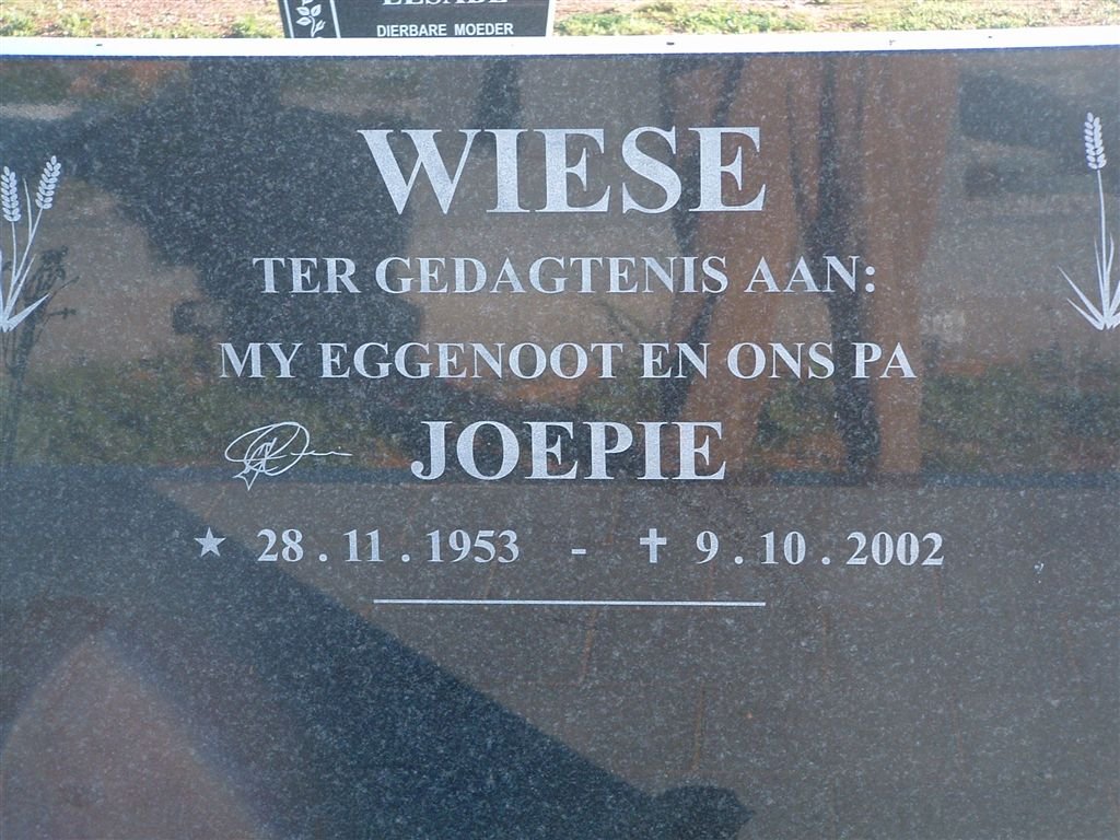 WIESE Joepie 1953-2002