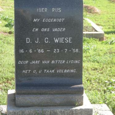 WIESE D.J.G. 1886-1958