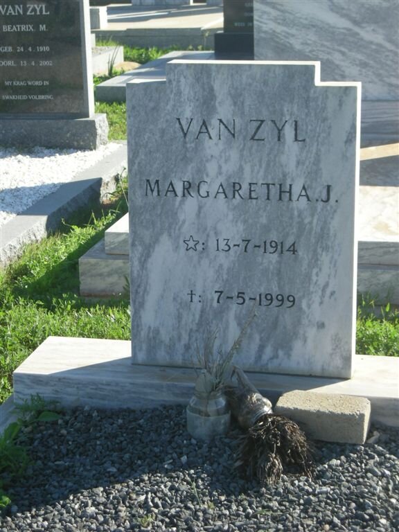 ZYL Margaretha J., van 1914-1999
