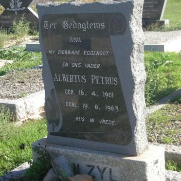 ZYL Albertus Petrus, van 1901-1963 &amp;  Alida Janetta Wilhelmina SPANGENBERG 1910-1973