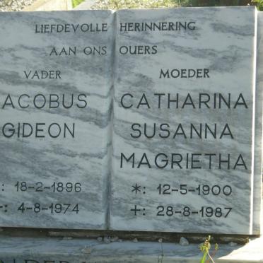 ? Jacobus Gideon 1896-1974 &amp; Catharina Susanna Magrietha 1900-1987