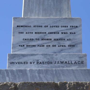 2. Overview / Oorsig - Memorial 1999