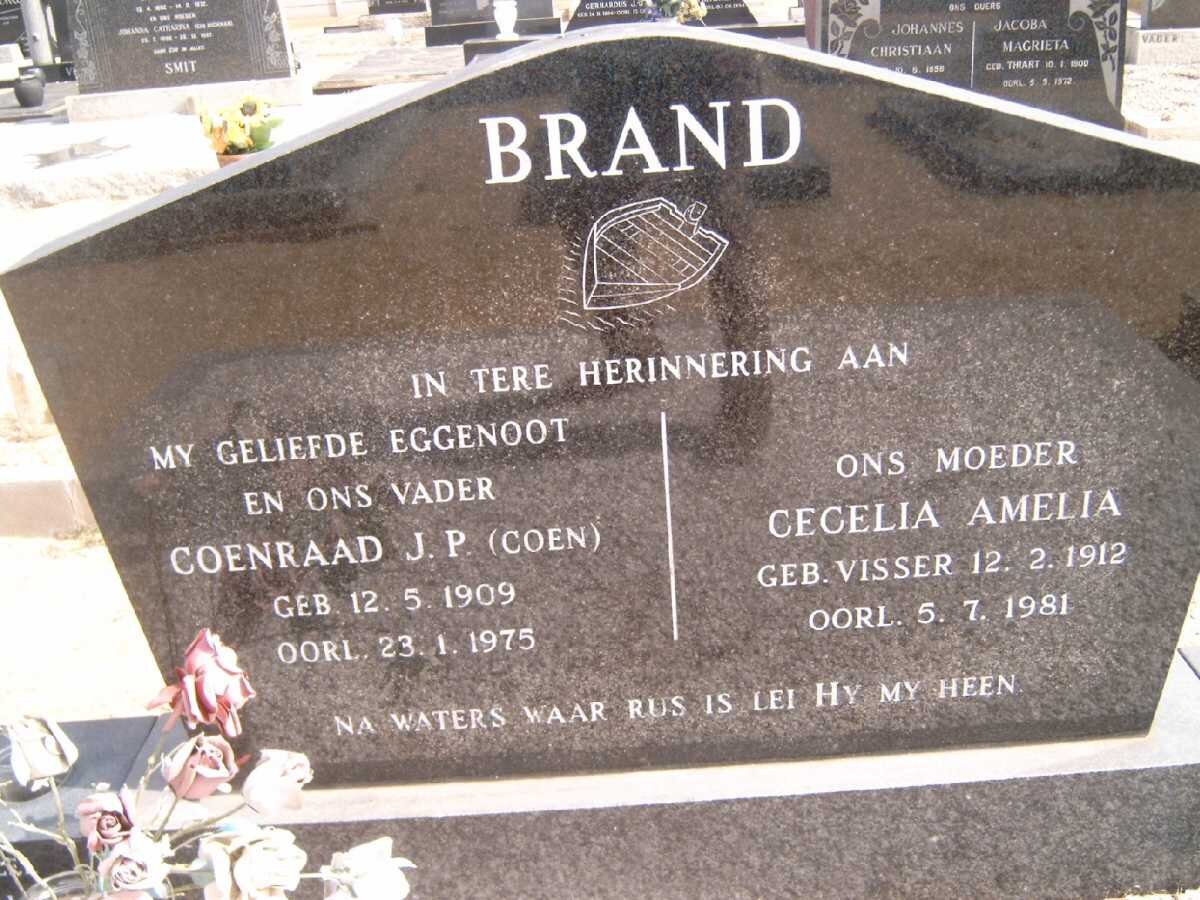 BRAND Coenraad J.P. 1909-1975 &amp; Cecelia Amelia VISSER 1912-1981