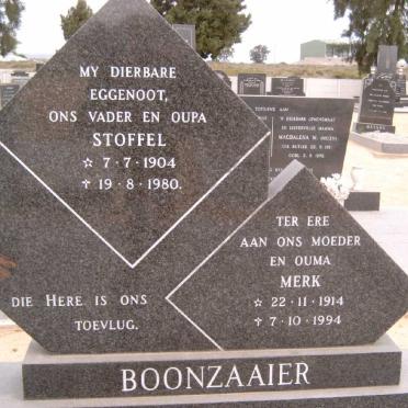 BOONZAAIER Stoffel 1904-1980 &amp; Merk 1914-1994