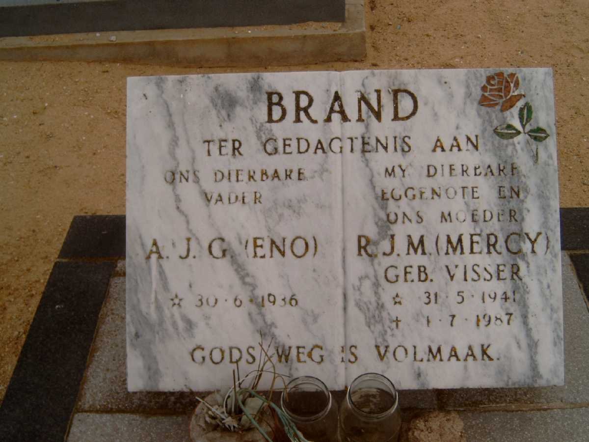 BRAND A.J.G. 1936- &amp; R.J.M. VISSER 1941-1987