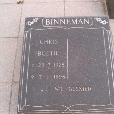 BINNEMAN Chris 1925-1996