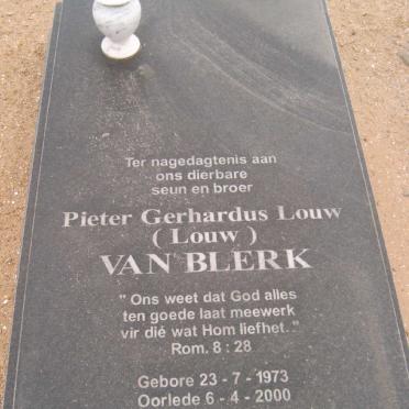BLERK Pieter Gerhardus Louw, van 1973-2000