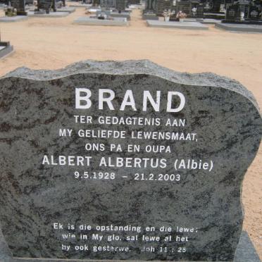 BRAND Albert Albertus 1928-2003