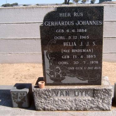 DYK Gerhardus Johannes, van 1884-1965 &amp; Belia J.J.S. BINDEMAN 1893-1979