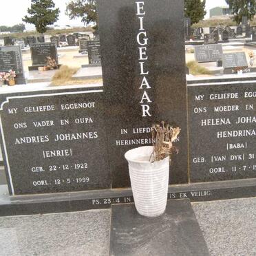EIGELAAR Andries Johannes 1922-1999 &amp; Helena Johanna Hendrina VAN DYK 1912-1991