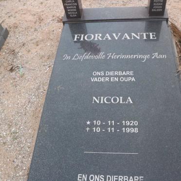 FIORAVANTE Nicola 1920-1998 &amp; Johanna Hendrika MYBURGH 1932-2003