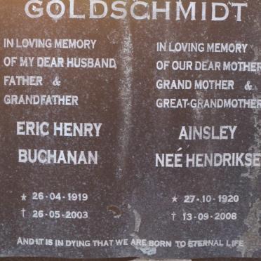 GOLDSCHMIDT Eric Henry Buchanan 1919-2003 &amp; Ainsley HENDRIKSE 1920-2008