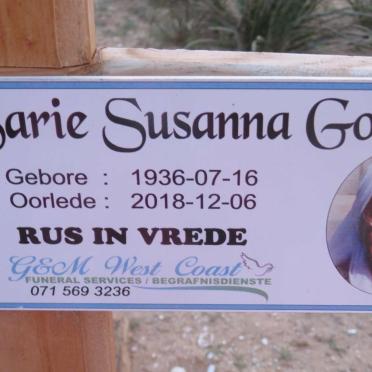 GORDON Sarie Susanna 1936-2018