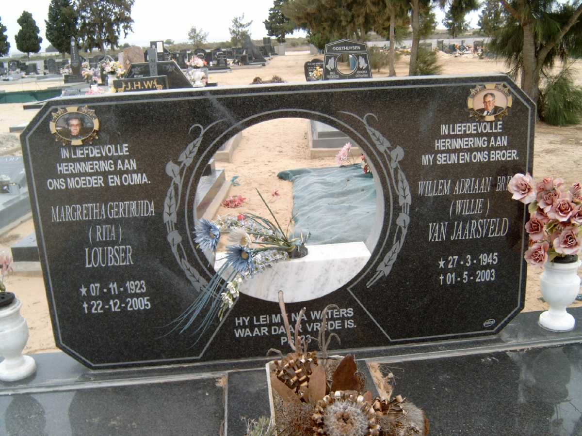 LOUBSER Margretha Gertruida 1923-2005 :: VAN JAARSVELD Willem Adriaan Brink 1945-2003