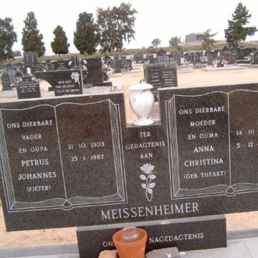 MEISSENHEIMER Petrus Johannes 1903-1987 &amp; Anna Christina THEART 1906-1992