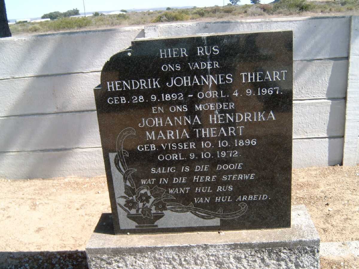 THEART Hendrik Johannes 1892-1967 &amp; Johanna Hendrika Maria VISSER 1896-1972