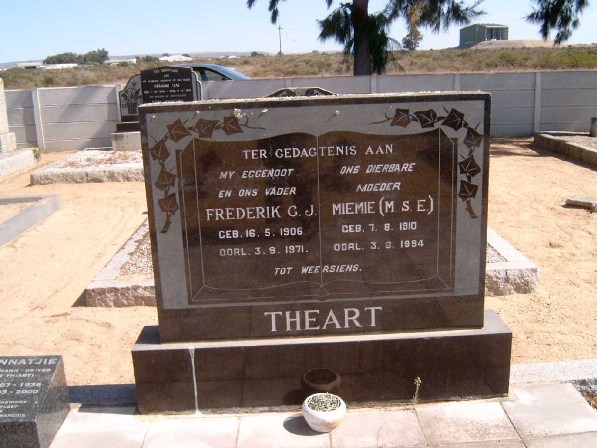 THEART Frederik G.J. 1906-1971 &amp; M.S.E. 1910-1994