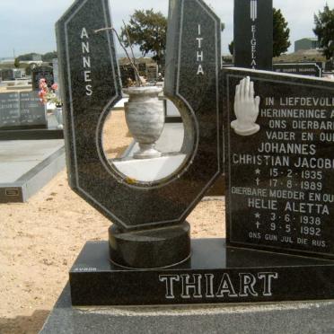 THIART Johannes Christian Jacobus 1935-1989 &amp; Helie Aletta 1938-1992