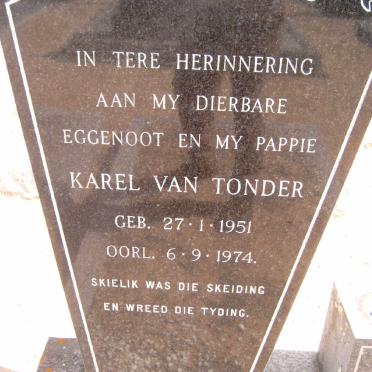 TONDER Karel, van 1951-1974