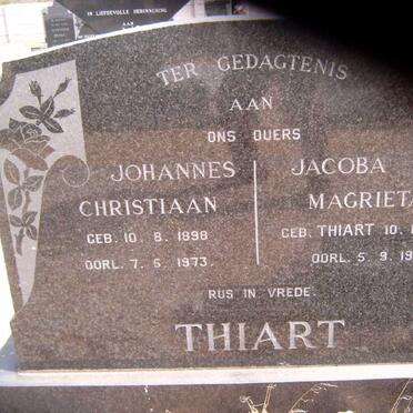 THIART Johannes Christiaan 1898-1973 &amp; Jacoba Magrieta THIART 1900-1972