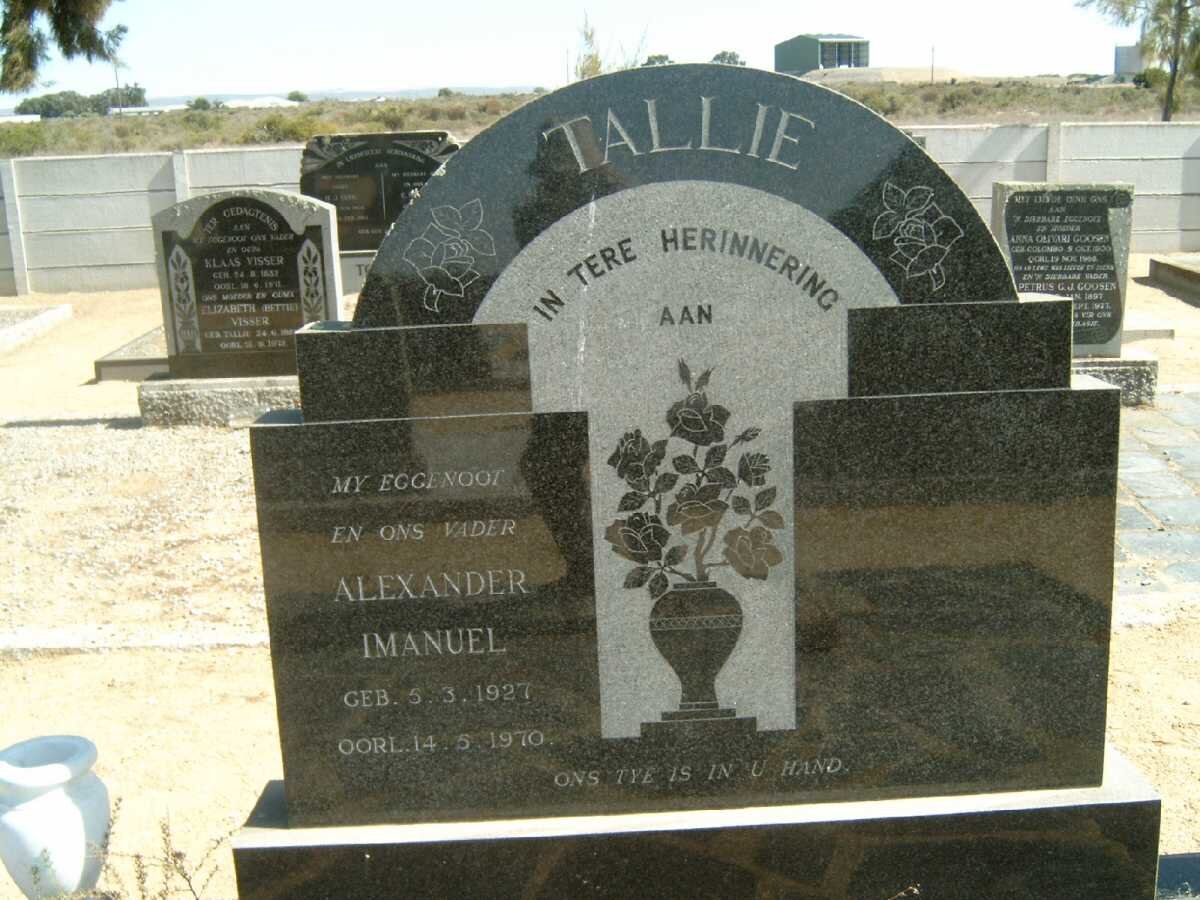 TALLIE Alexander Imanuel 1927-1970