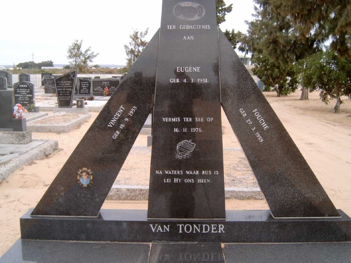 TONDER Eugéne, van 1951-1976 :: VAN TONDER Vincent 1953-1976 :: VAN TONDER Fouche 1959-1976