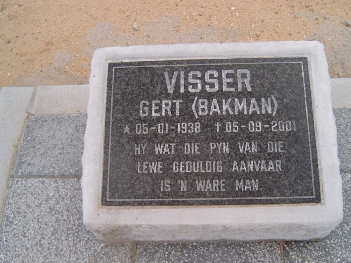 VISSER Gert 1938-2001